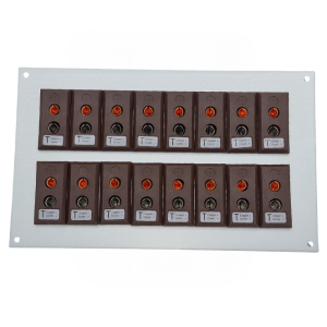 Panneau aluminium pour connecteur thermocouple avec douilles standard IEC Type T - 18 voies