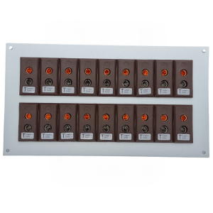 Panneau aluminium pour connecteur thermocouple avec prises standard IEC Type T - 20 voies