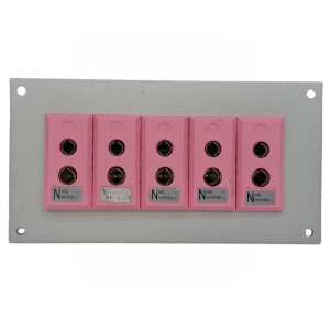 Panneau aluminium pour connecteur thermocouple avec douilles standard IEC Type N - 5 voies