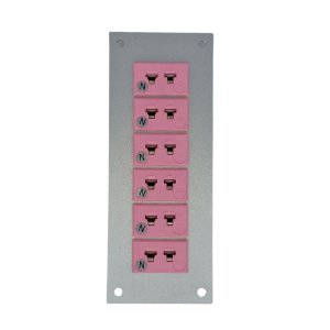 Panneau aluminium pour connecteur thermocouple avec douilles miniatures IEC Type N - 6 voies