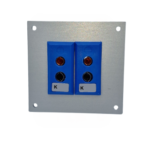 Panneau aluminium pour connecteur thermocouple avec prises standard JIS Type K - 2 voies