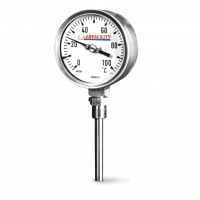 Jauges de température de thermomètre bi-métal - Style d’entrée inférieure avec poche BSP 1/2 »