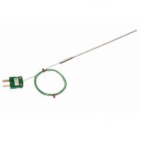 Thermocouple  isolation minrale avec joint en pot uni, 1 m de plomb IEC isol PFA et terminaison mini prise - Types K, J, T, N