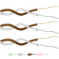 Type T PTFE Isolé Double Paire Torsadée Thermocouple Câble / Fil (IEC)