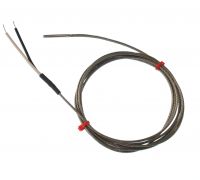 Thermocouple mis  la terre fabriqu CEI dans un tube en acier inoxydable, cble surtress en acier inoxydable en fibre de verre - Type K,J