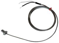 Thermocouple  boulon CEI, acier inoxydable en fibre de verre sur cble tress - Type K, J