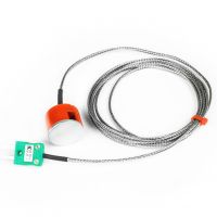 Thermocouple  aimant de traction IEC Type K de 3 kg, cble isol PFA avec tresse en acier inoxydable se terminant en miniature ou en prise standard