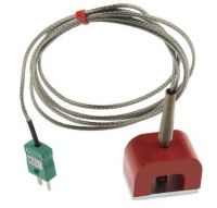 IEC Type K 9kg Pull Power (fer  cheval) Thermocouple magntique, cble isol PFA avec tresse en acier inoxydable se terminant en prise miniature ou standard