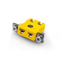 Miniature Quick Wire Panel Mount Thermocouple Connector avec Stainless Steel Bracket JM-J-SSPFQ Type J JIS